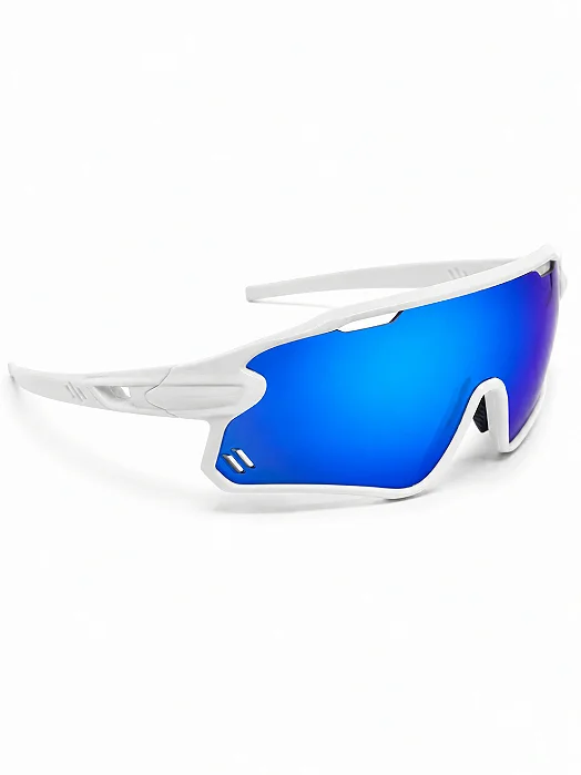 Óculos de Sol Esportivo Copy - Branco e Azul