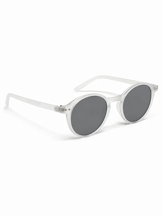 Oculos de Sol Round 2.0 - Transparente C/ Prata