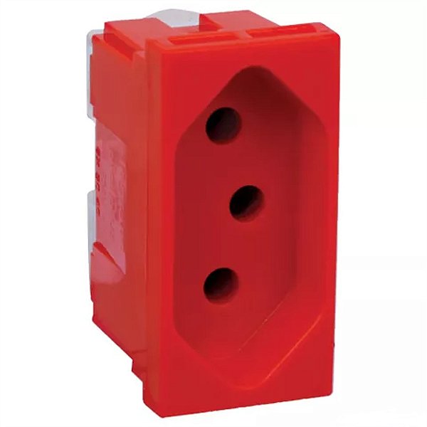 615079 - Tomada 2P+T 20A Vermelho - PialPlus