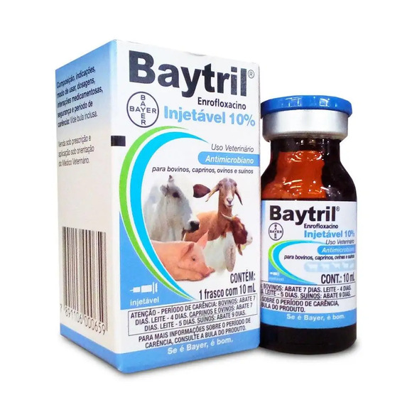 Baytril 10% Injetavel 10 Ml