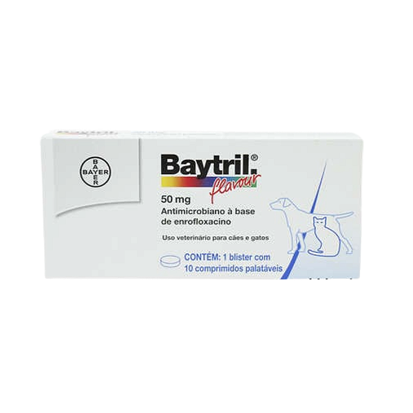 Baytril Flavour 50 Mg Caixa Com 10 Un