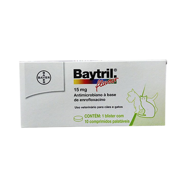 Baytril Flavour 15 Mg Caixa Com 10 Un