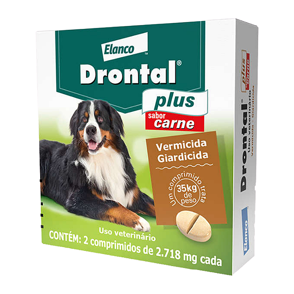 Drontal Plus Sabor Carne 35 Kg C/ 2 Comprimidos