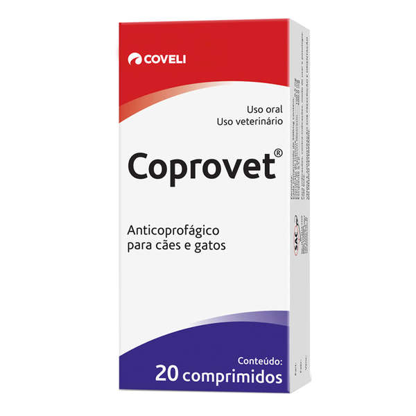 Coprovet: anticoprofágico para cães e gatos 20 Comprimidos