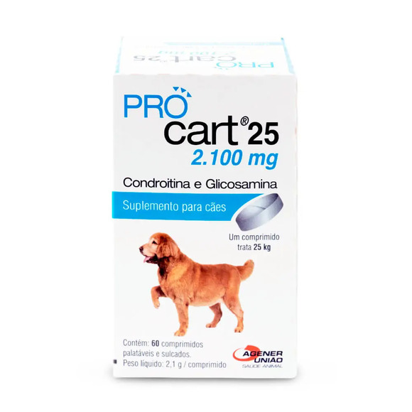 Regenerador Articular Cães Pro Cart 25 60 Comprimidos