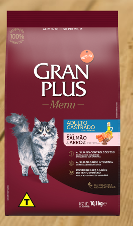 Granplus Menu Promo. Gato Cast. Salmao/arroz 11,1 Kg