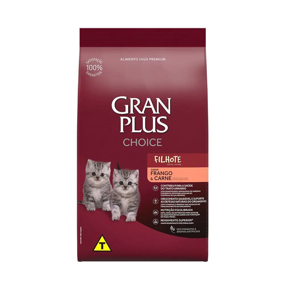 Ração GranPlus Choice Gatos Filhotes Frango e Carne 10,1 kg