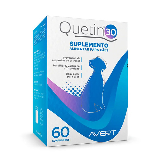 Suplemento Alimentar Cães Quetin 30 Avert 60 comprimidos
