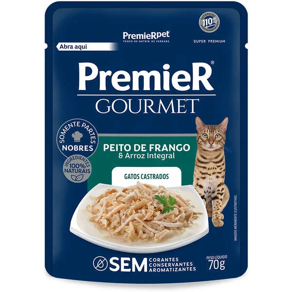Premier Gourmet Gatos Ad Cast Frango 70g *
