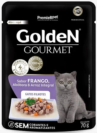 Golden Gourmet Gatos Filhote Frango 70g *