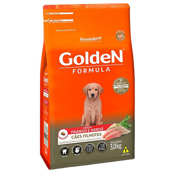 Golden Caes Filhote Frango 3 Kg