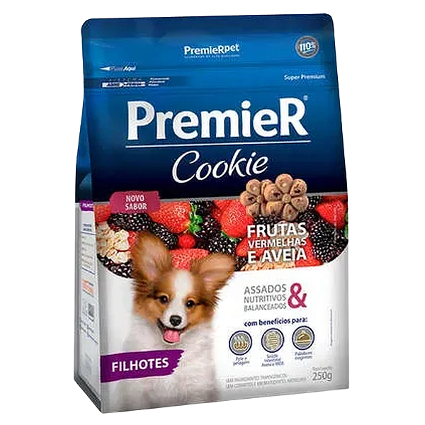 Premier Cookie Caes Fil. Fr. Verm. 250g