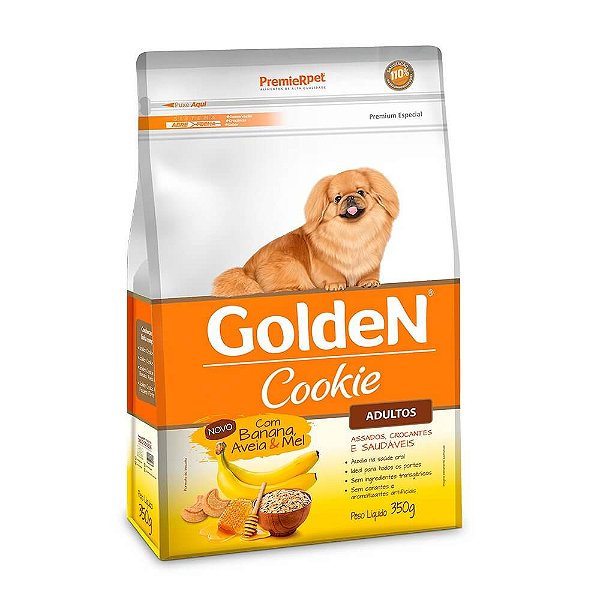 Golden Cookie Adulto Banana, Aveia E Mel 350g