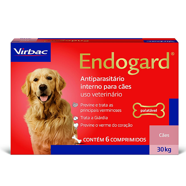 Endogard 30 Kg Cartela C/ 6 Comprimidos