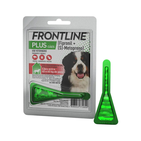 Antipulgas e Carrapatos Frontline Plus Cães entre 40 e 60 kg Único