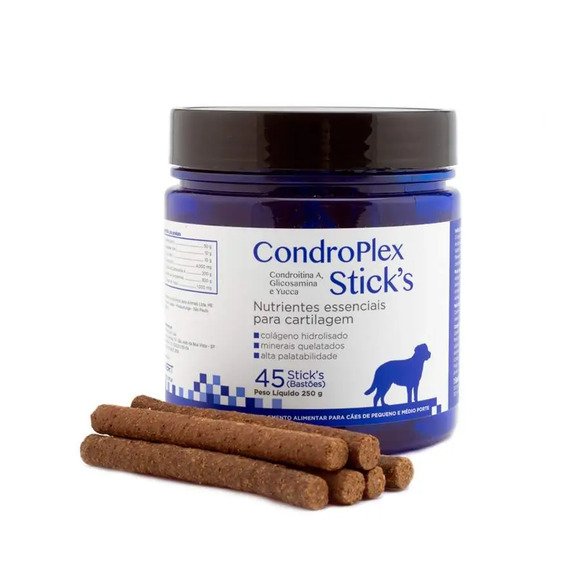 Suplemento Condroplex Sticks para Cães Avert Nutrientes Para Cartilagem 315 g