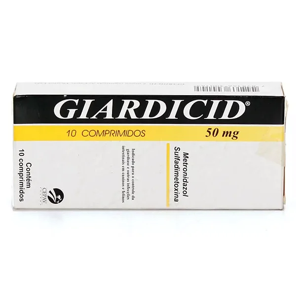 Giardicid 50 Mg - Cx C/ 10 Comprimidos