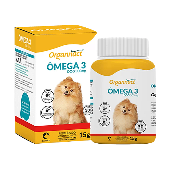 Ômega 3 Dog 500 mg Organnact 30 comprimidos