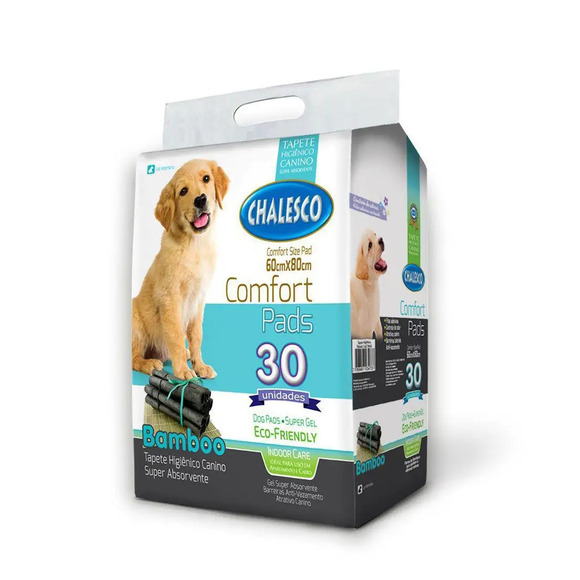 Tapete Higiênico Cachorro Carbono Confort Bamboo 30 Unidades