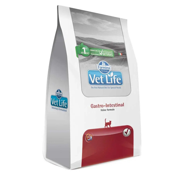 Ração Vet Life Natural Gastrointestinal para Gatos Adultos 2 kg