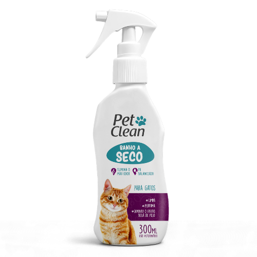 Banho A Seco Gato Spray 300 Ml - Pet Clean