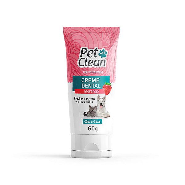 Creme Dental Morango 60 G - Pet Clean