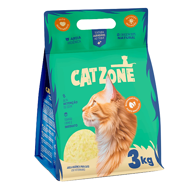Areia Para Gato Cat Zone Mandioca 3kg - Procao