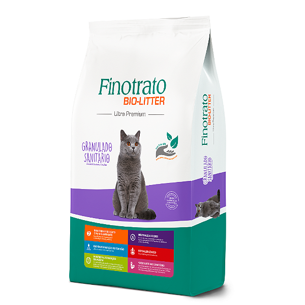 Finotrato Granulado Sanit. Bio Litter 2kg + Brinde