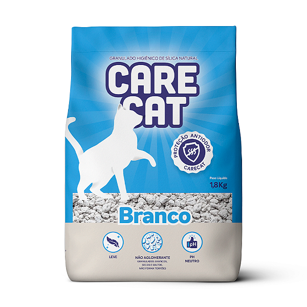 Areia Hig. Carecat Branco 1,8 Kg