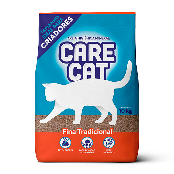 Areia Hig. Carecat Criadores Trad. Fina 10 Kg