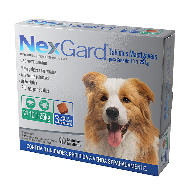 Nexgard G C/ 3 Comp. (10,1 A 25 Kg) 3g