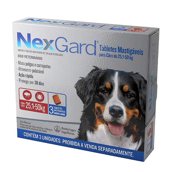 Nexgard Gg C/ 3 Comp. (25 A 50kg) 6g