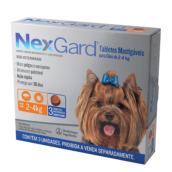 Nexgard P C/ 3 Comp. (2 A 4kg) 0,5g