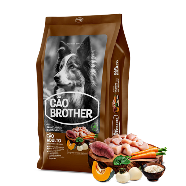 Cao Brother Adulto Rmg 15 Kg + Brinde Porta Ração