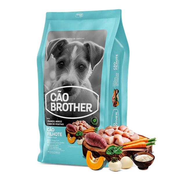 Cao Brother Filhote Todas As Racas 10,1 Kg + Brinde Porta Ração