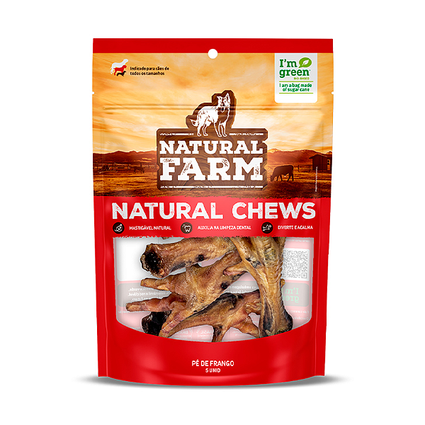 Pés de galinha para cães C/ 5 Un - 60g
