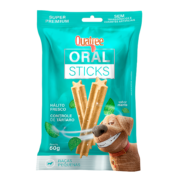 Quatree Snacks Sticks Caes Rp Saude Oral 60g