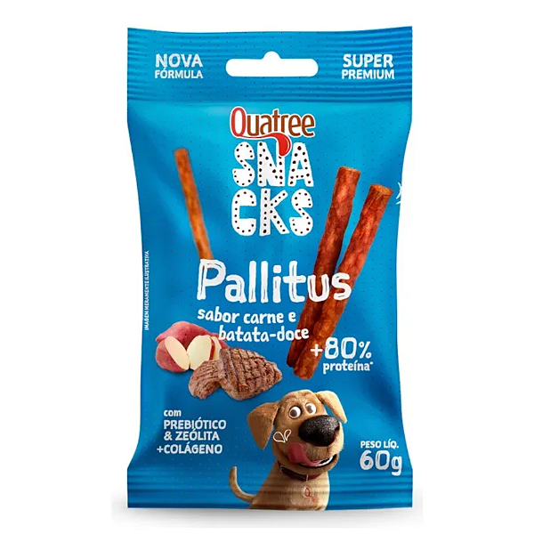 Quatree Snacks Pallitus Carne E Batata Doce 60g