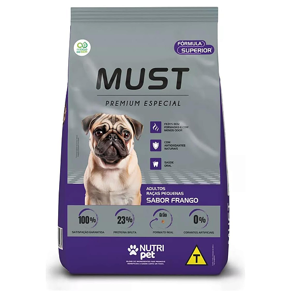 Ração Must Premium Raças Pequenas Adulto Frango 15 Kg