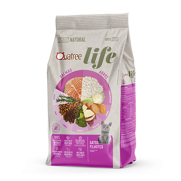 Quatree Life Gatos Filhote Salm/arroz 10,1kg
