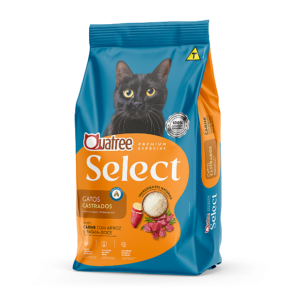 Quatree Select Gatos Cast. Carne/bat. Doce 10,1kg