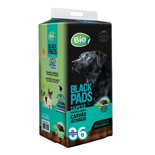 Tapete Hig. Black Pads 80x60 C/ 6 Un