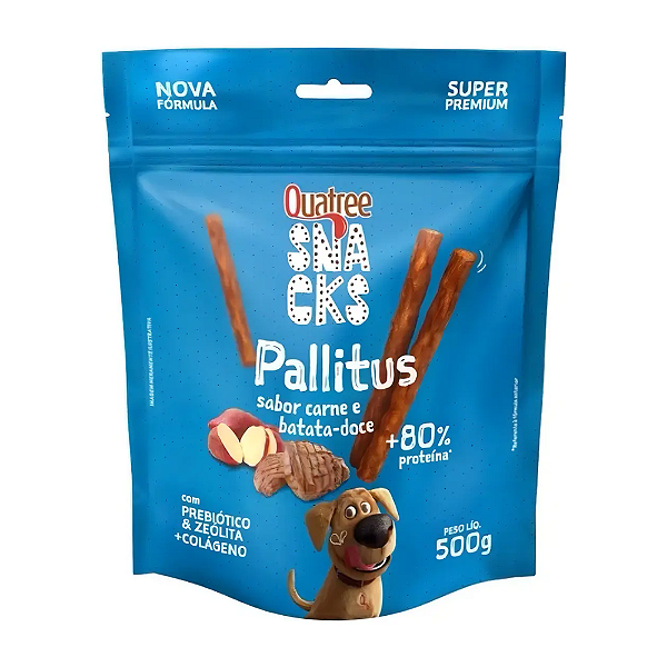 Quatree Snacks Pallitus Carne E Batata Doce 500g