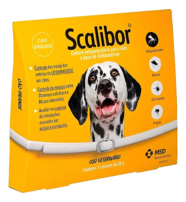 Coleira Antiparasitas Scalibor 65 CM para Cães