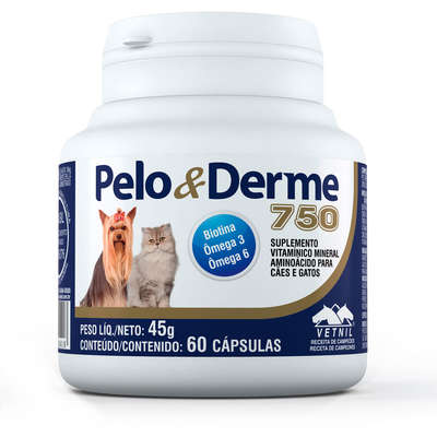 Pelo E Derme 750 - 60 Caps