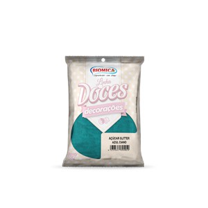 Açúcar Glitter Azul Ciano 80g