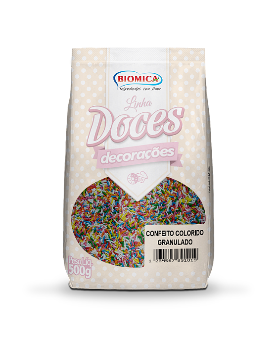 Confeito Granulado Colorido 500g