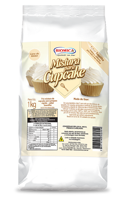Mistura para Cupcake 1kg Sabor Baunilha