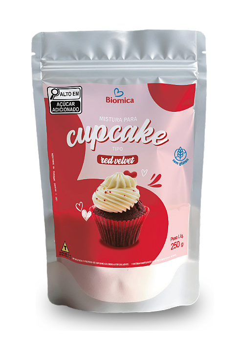 Mistura para Cupcake 250g Sabor Red Velvet