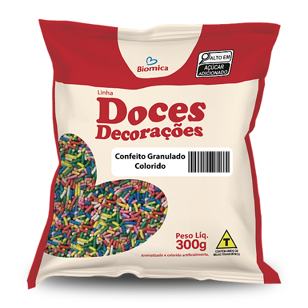 Confeito Granulado Colorido 300g